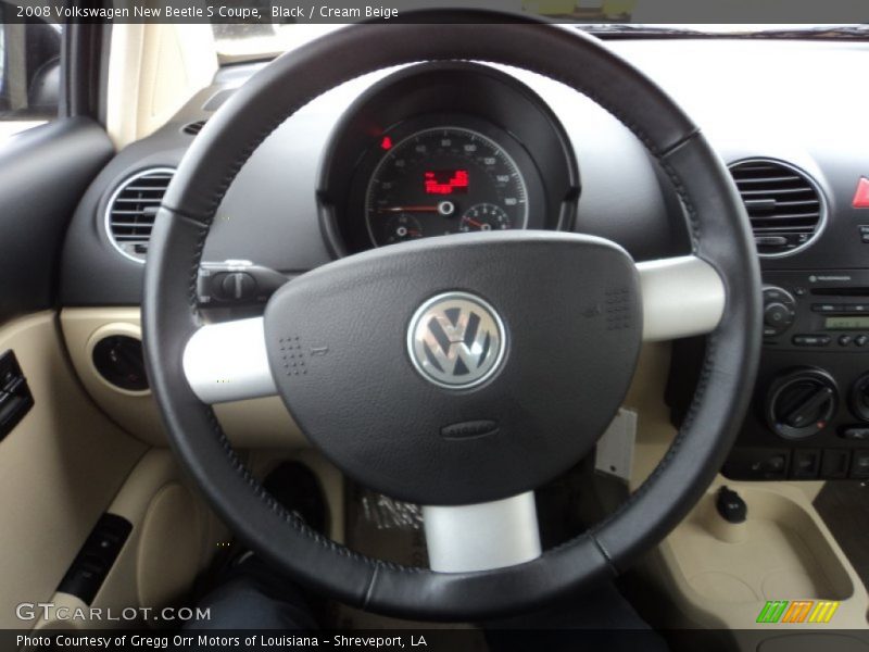 Black / Cream Beige 2008 Volkswagen New Beetle S Coupe