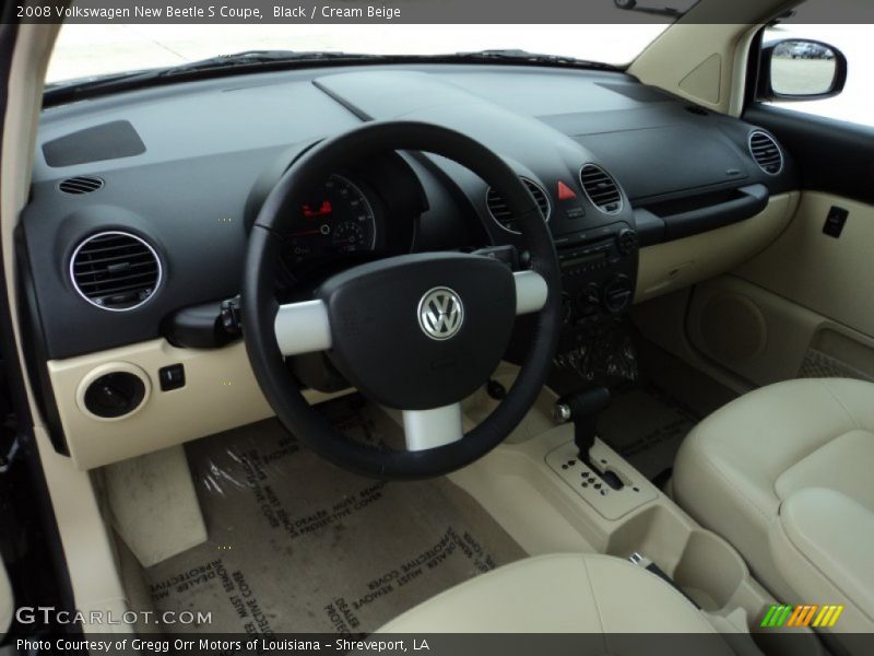 Black / Cream Beige 2008 Volkswagen New Beetle S Coupe