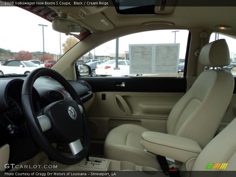Black / Cream Beige 2008 Volkswagen New Beetle S Coupe