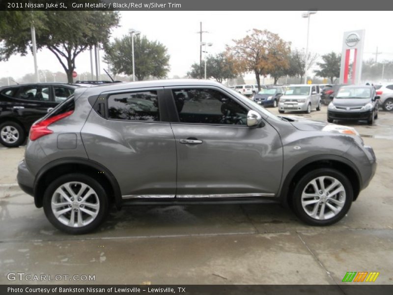 Gun Metallic / Black/Red w/Silver Trim 2011 Nissan Juke SL