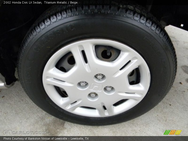 Titanium Metallic / Beige 2002 Honda Civic LX Sedan