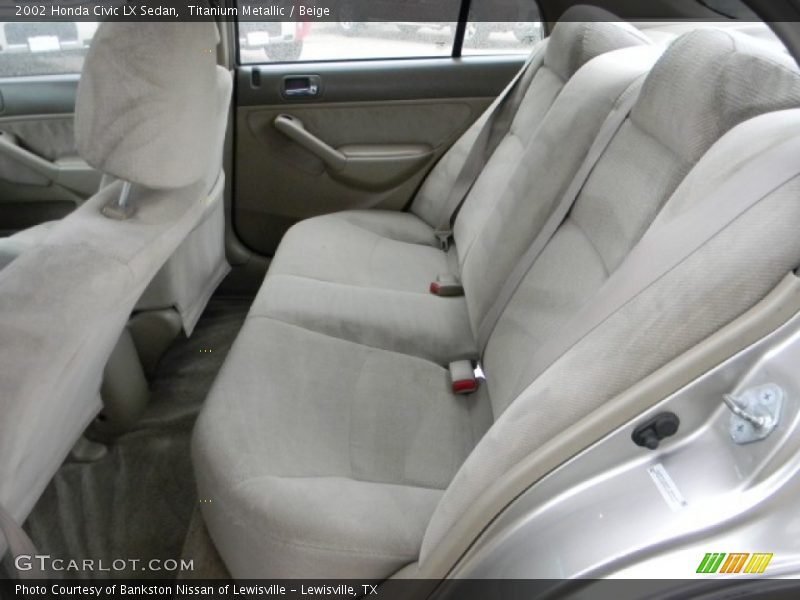 Titanium Metallic / Beige 2002 Honda Civic LX Sedan