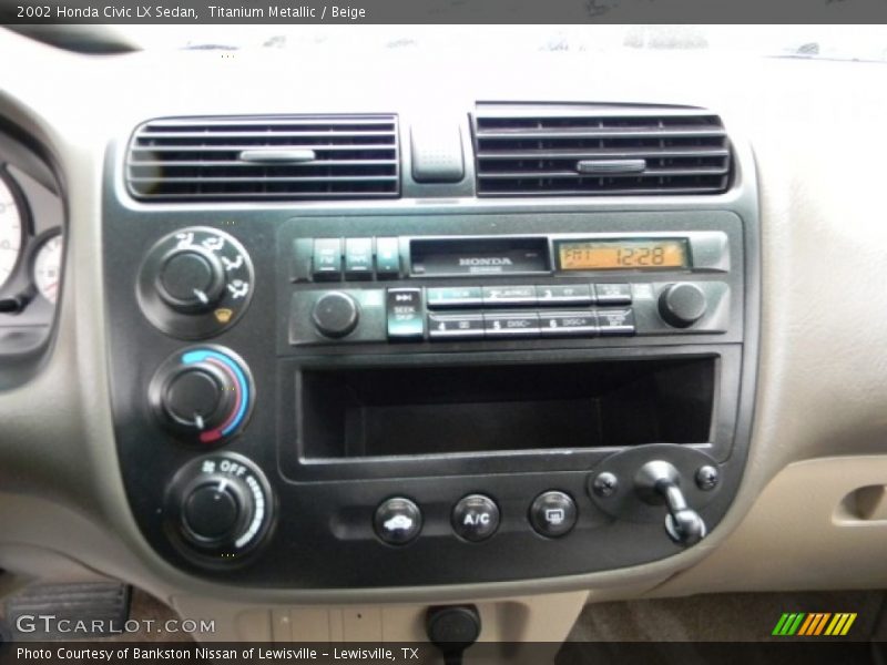 Titanium Metallic / Beige 2002 Honda Civic LX Sedan