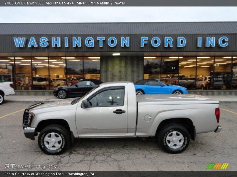 Silver Birch Metallic / Pewter 2005 GMC Canyon SLE Regular Cab 4x4