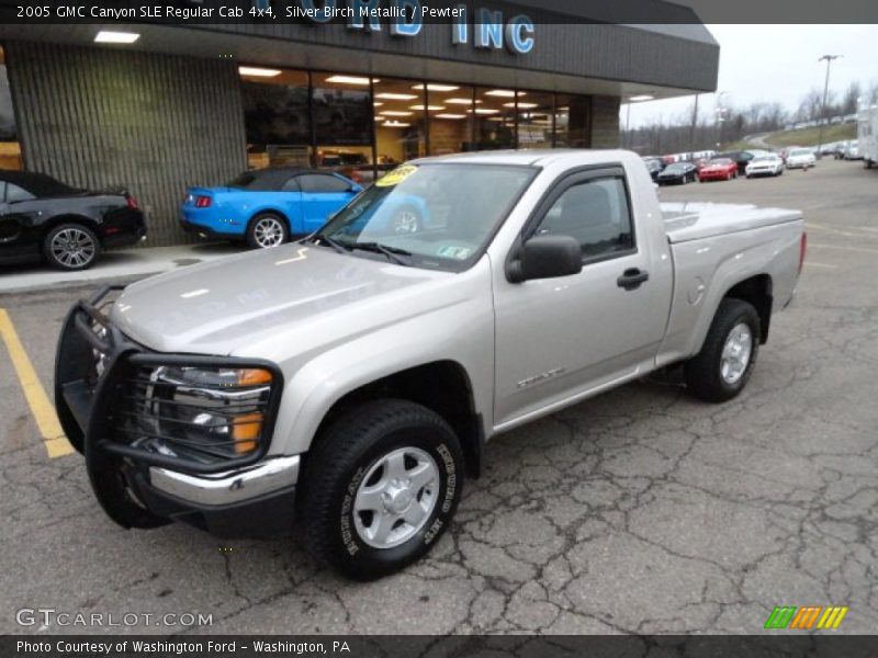 Silver Birch Metallic / Pewter 2005 GMC Canyon SLE Regular Cab 4x4