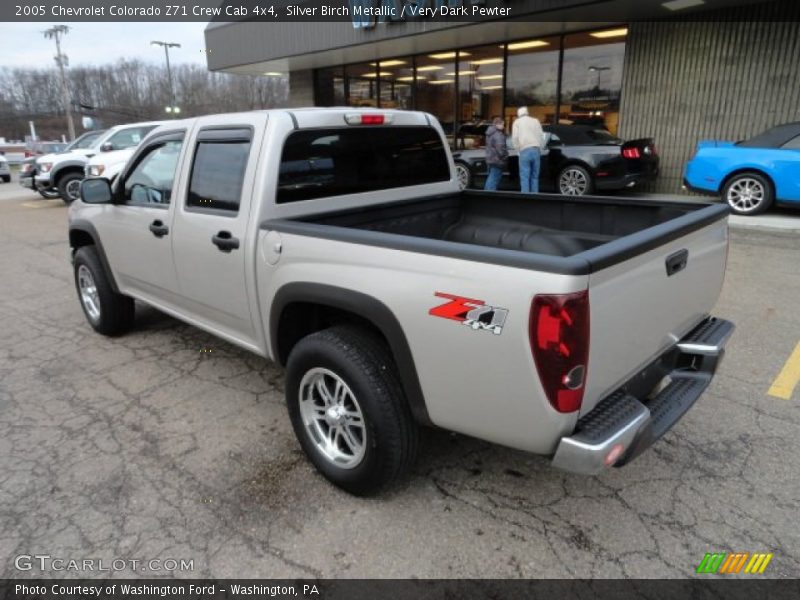 Silver Birch Metallic / Very Dark Pewter 2005 Chevrolet Colorado Z71 Crew Cab 4x4