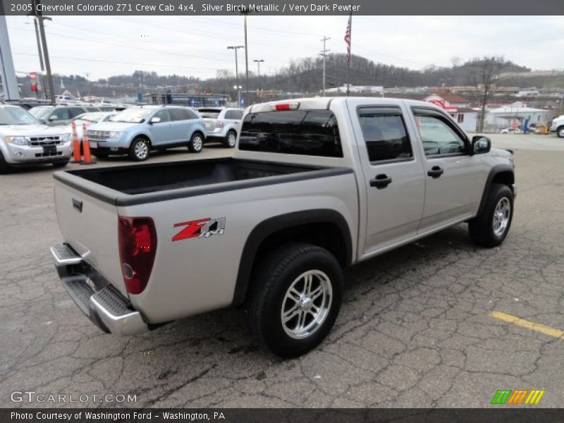 Silver Birch Metallic / Very Dark Pewter 2005 Chevrolet Colorado Z71 Crew Cab 4x4