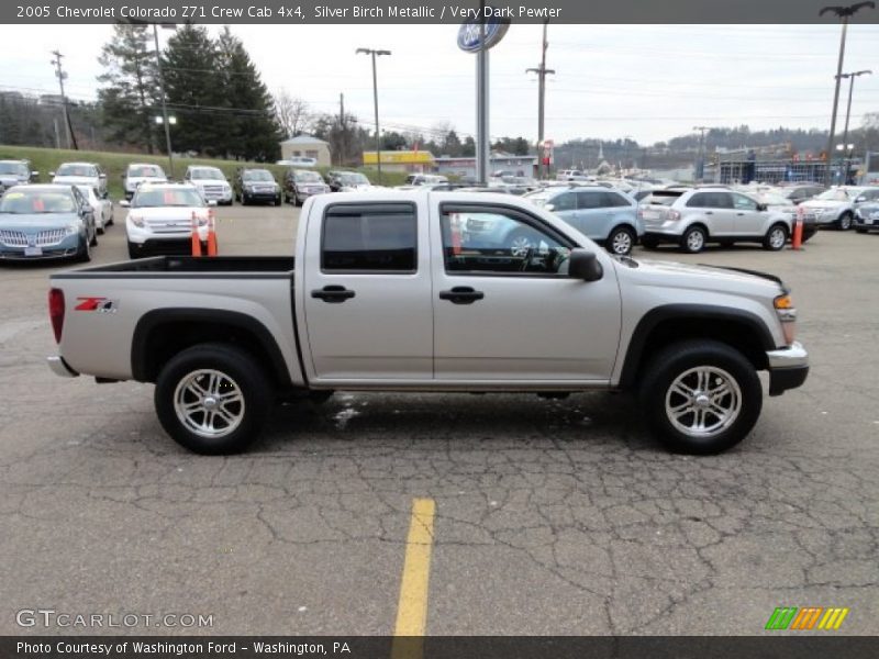Silver Birch Metallic / Very Dark Pewter 2005 Chevrolet Colorado Z71 Crew Cab 4x4