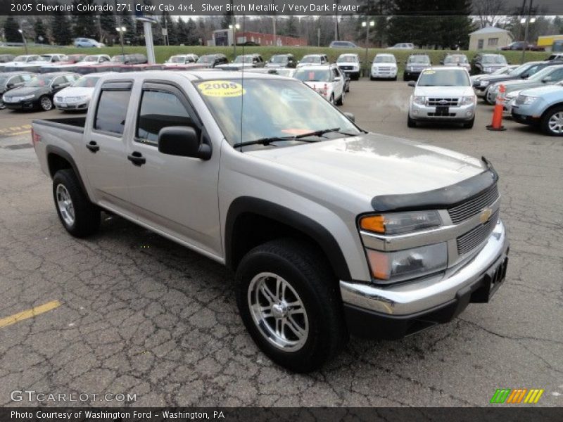 Silver Birch Metallic / Very Dark Pewter 2005 Chevrolet Colorado Z71 Crew Cab 4x4