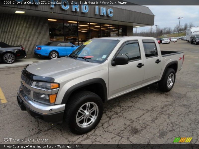 Silver Birch Metallic / Very Dark Pewter 2005 Chevrolet Colorado Z71 Crew Cab 4x4