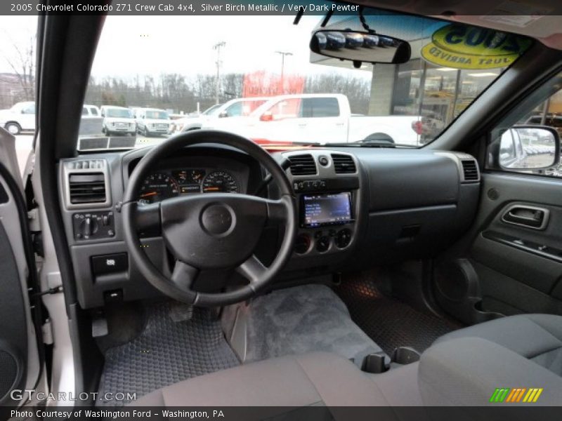 Silver Birch Metallic / Very Dark Pewter 2005 Chevrolet Colorado Z71 Crew Cab 4x4