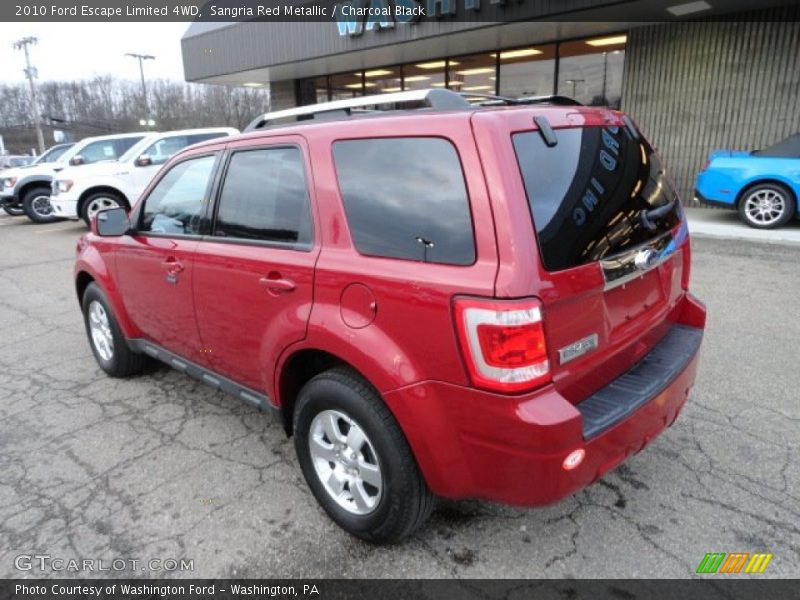 Sangria Red Metallic / Charcoal Black 2010 Ford Escape Limited 4WD