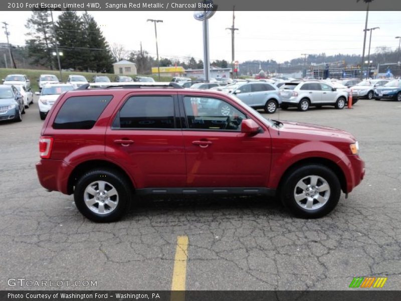 Sangria Red Metallic / Charcoal Black 2010 Ford Escape Limited 4WD