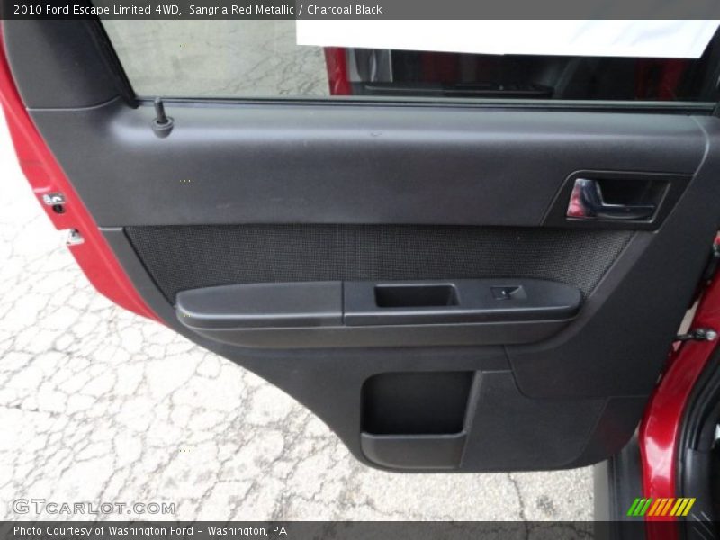 Sangria Red Metallic / Charcoal Black 2010 Ford Escape Limited 4WD