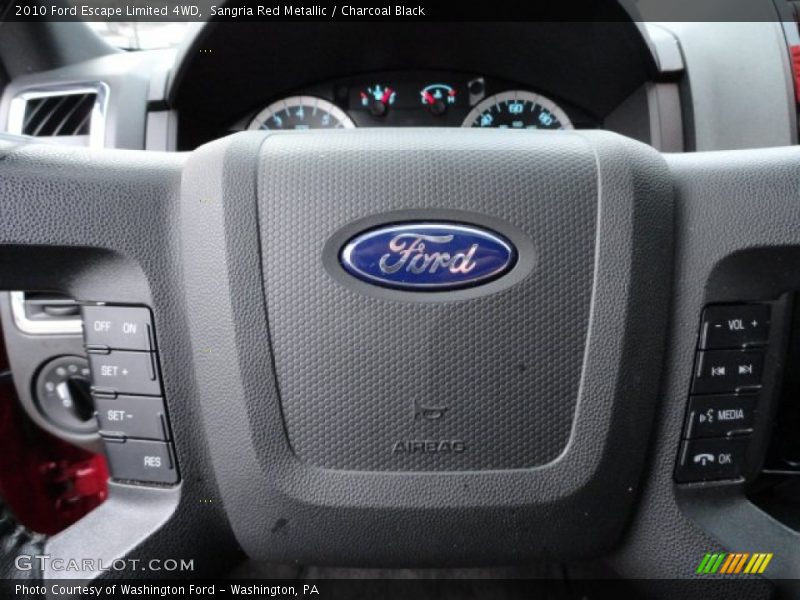 Sangria Red Metallic / Charcoal Black 2010 Ford Escape Limited 4WD