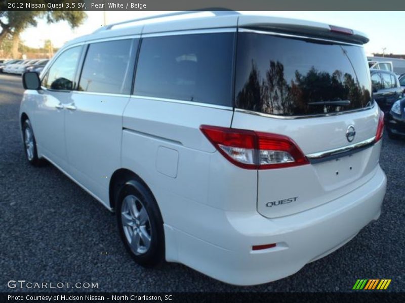 Pearl White / Beige 2012 Nissan Quest 3.5 SV