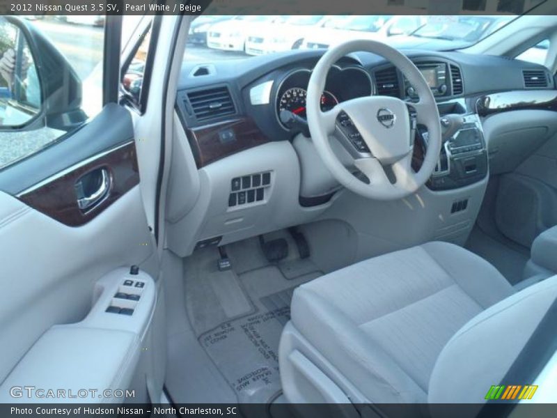 Pearl White / Beige 2012 Nissan Quest 3.5 SV