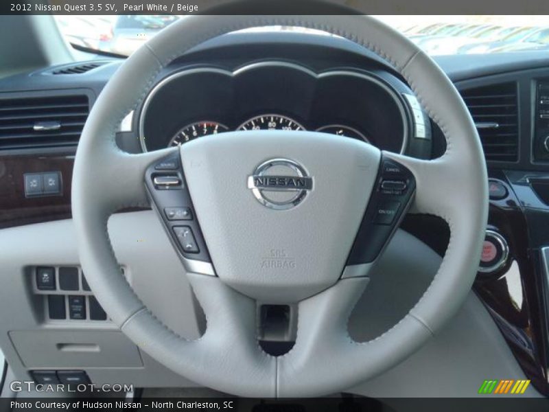 Pearl White / Beige 2012 Nissan Quest 3.5 SV