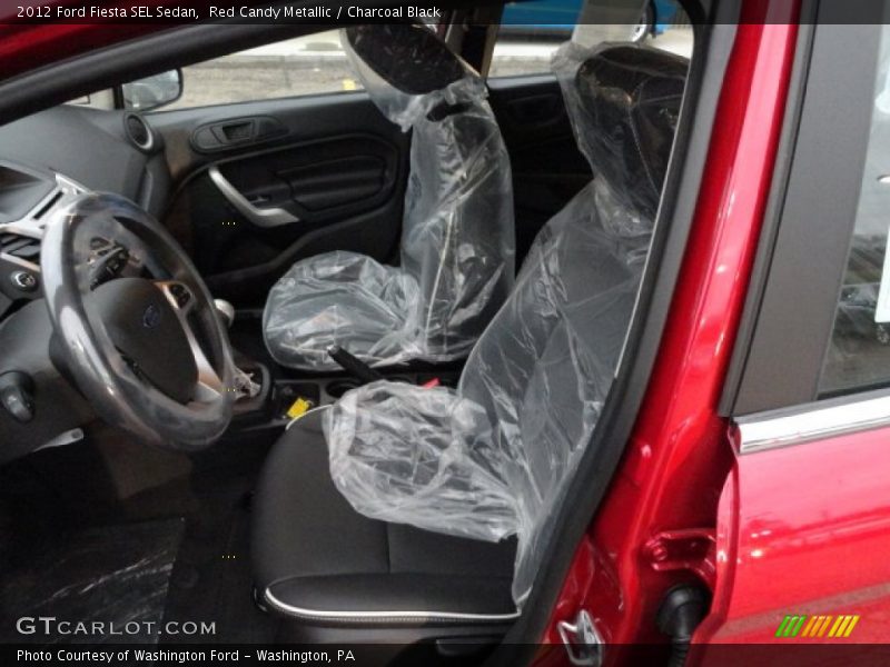 Red Candy Metallic / Charcoal Black 2012 Ford Fiesta SEL Sedan