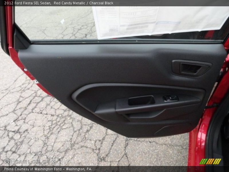 Red Candy Metallic / Charcoal Black 2012 Ford Fiesta SEL Sedan