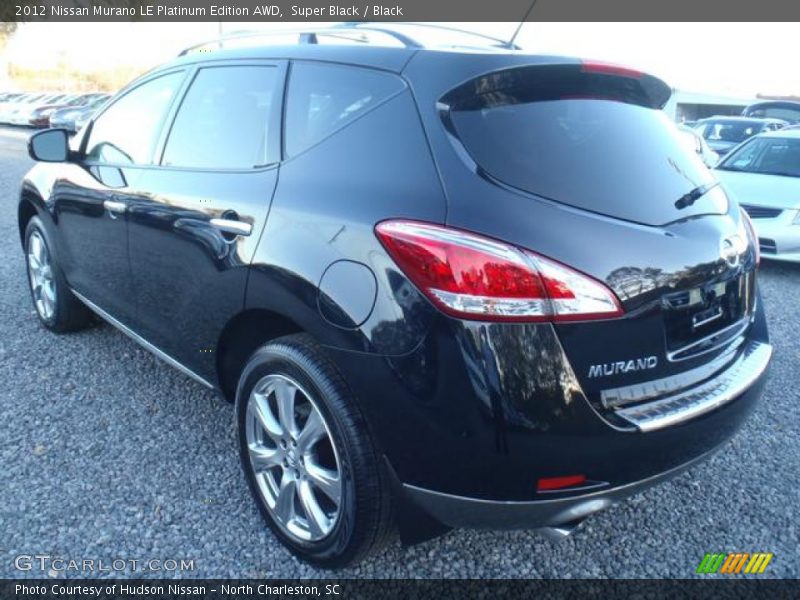 Super Black / Black 2012 Nissan Murano LE Platinum Edition AWD