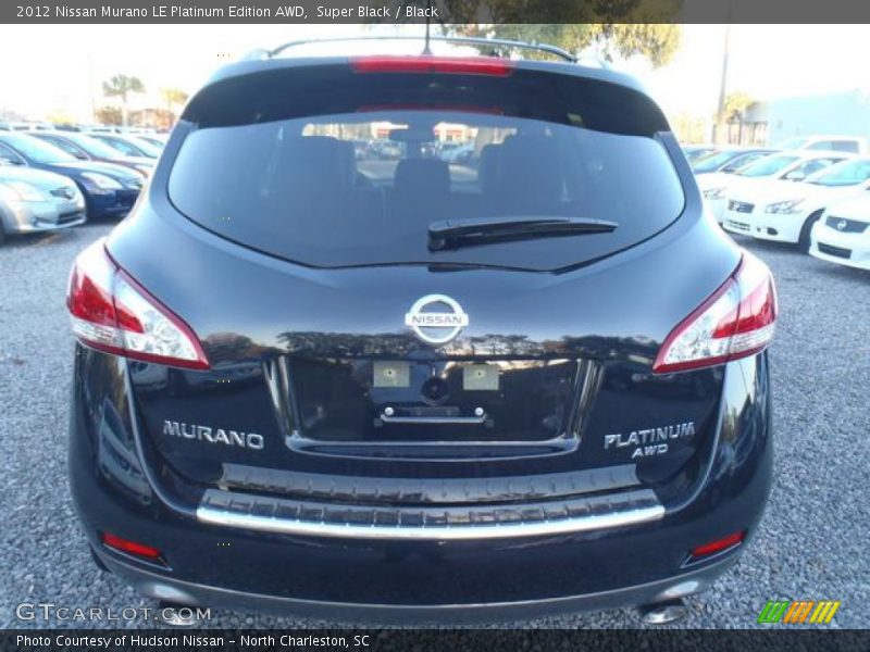 Super Black / Black 2012 Nissan Murano LE Platinum Edition AWD