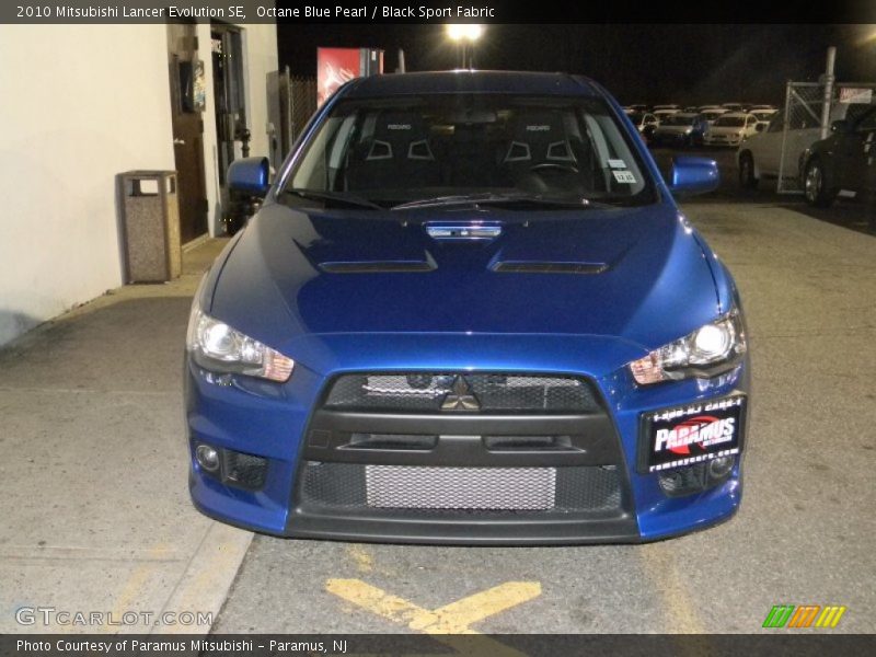 Octane Blue Pearl / Black Sport Fabric 2010 Mitsubishi Lancer Evolution SE