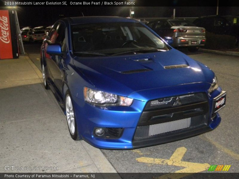 Octane Blue Pearl / Black Sport Fabric 2010 Mitsubishi Lancer Evolution SE