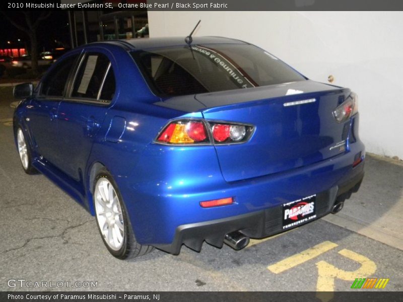 Octane Blue Pearl / Black Sport Fabric 2010 Mitsubishi Lancer Evolution SE