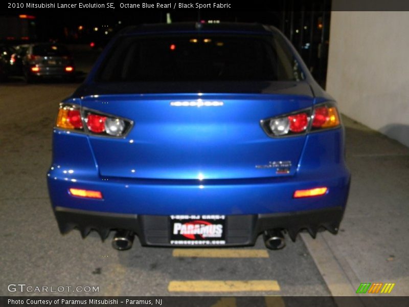 Octane Blue Pearl / Black Sport Fabric 2010 Mitsubishi Lancer Evolution SE
