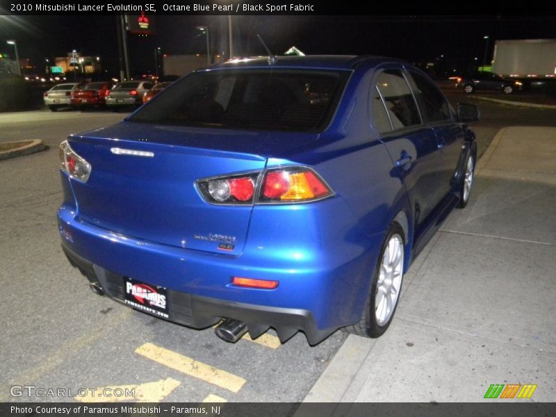 Octane Blue Pearl / Black Sport Fabric 2010 Mitsubishi Lancer Evolution SE