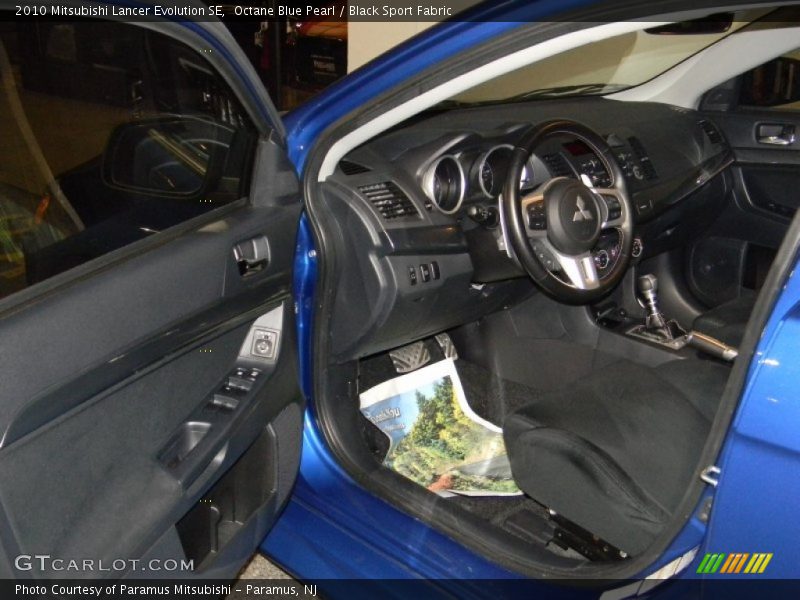 Octane Blue Pearl / Black Sport Fabric 2010 Mitsubishi Lancer Evolution SE