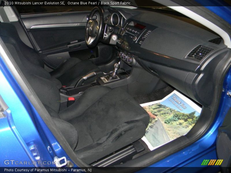 Octane Blue Pearl / Black Sport Fabric 2010 Mitsubishi Lancer Evolution SE