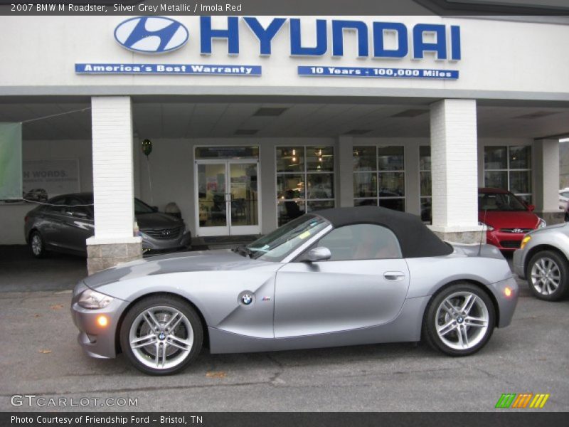 Silver Grey Metallic / Imola Red 2007 BMW M Roadster