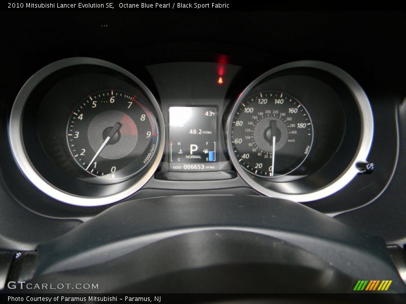Octane Blue Pearl / Black Sport Fabric 2010 Mitsubishi Lancer Evolution SE