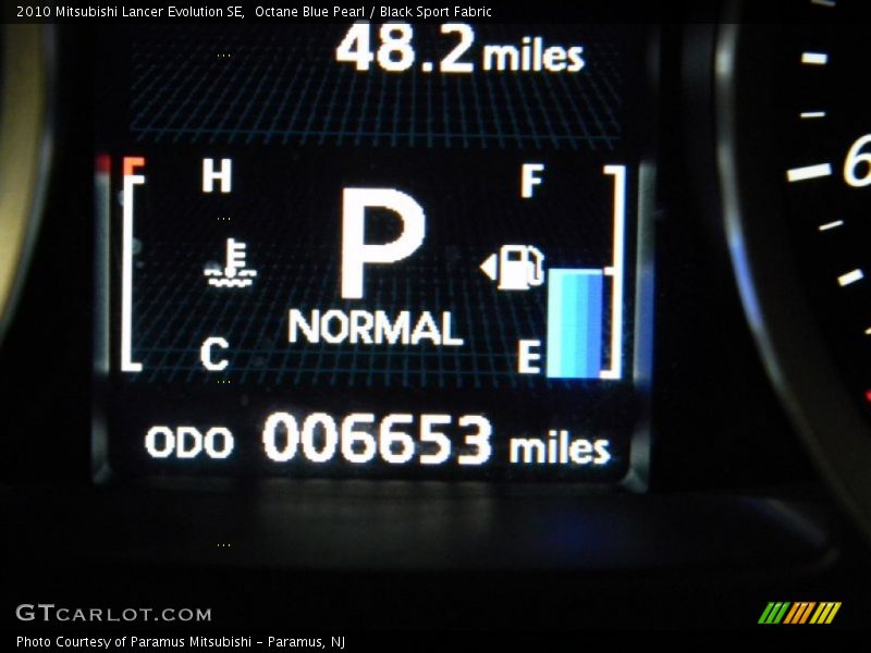 Octane Blue Pearl / Black Sport Fabric 2010 Mitsubishi Lancer Evolution SE
