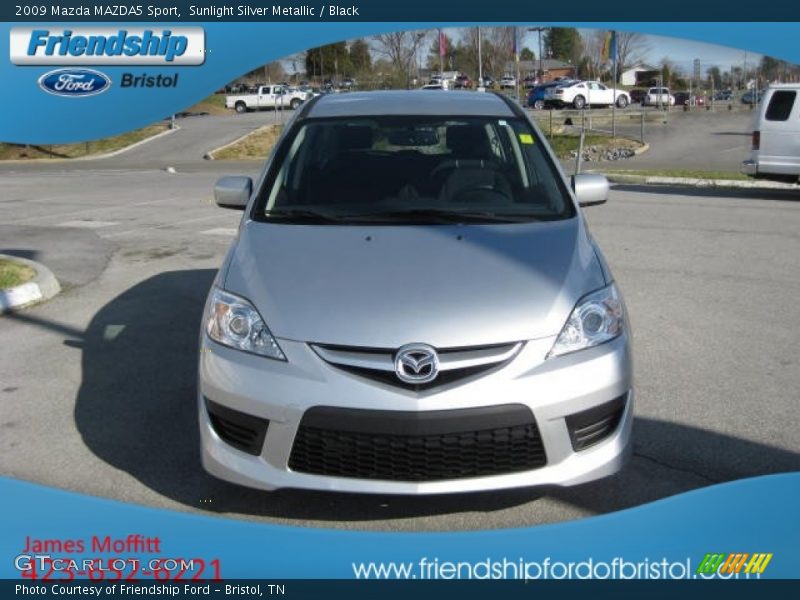 Sunlight Silver Metallic / Black 2009 Mazda MAZDA5 Sport