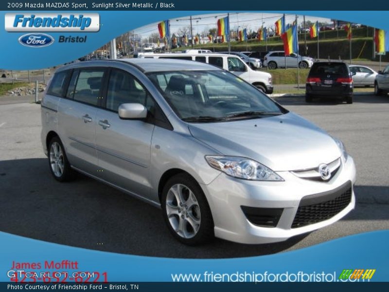 Sunlight Silver Metallic / Black 2009 Mazda MAZDA5 Sport