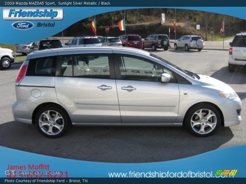 Sunlight Silver Metallic / Black 2009 Mazda MAZDA5 Sport