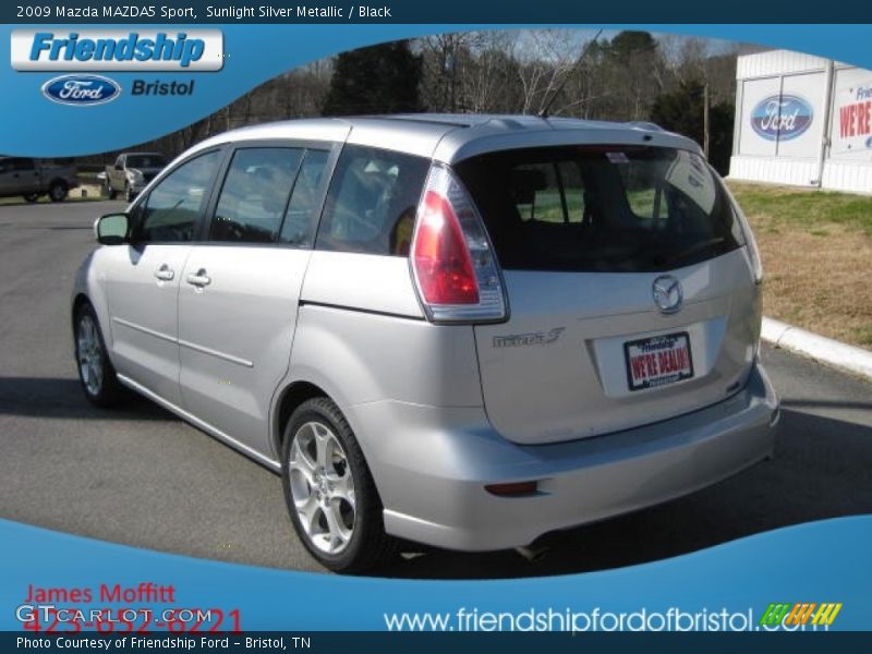 Sunlight Silver Metallic / Black 2009 Mazda MAZDA5 Sport