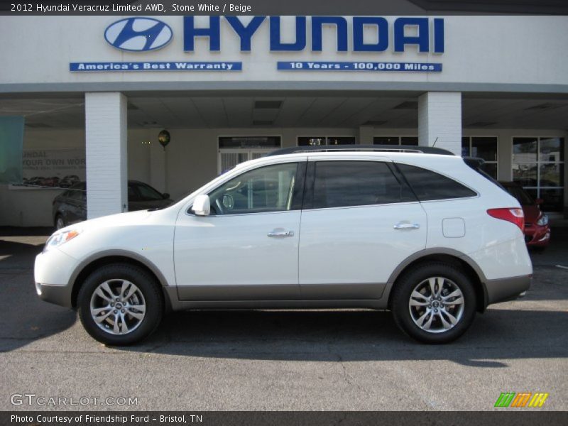 Stone White / Beige 2012 Hyundai Veracruz Limited AWD