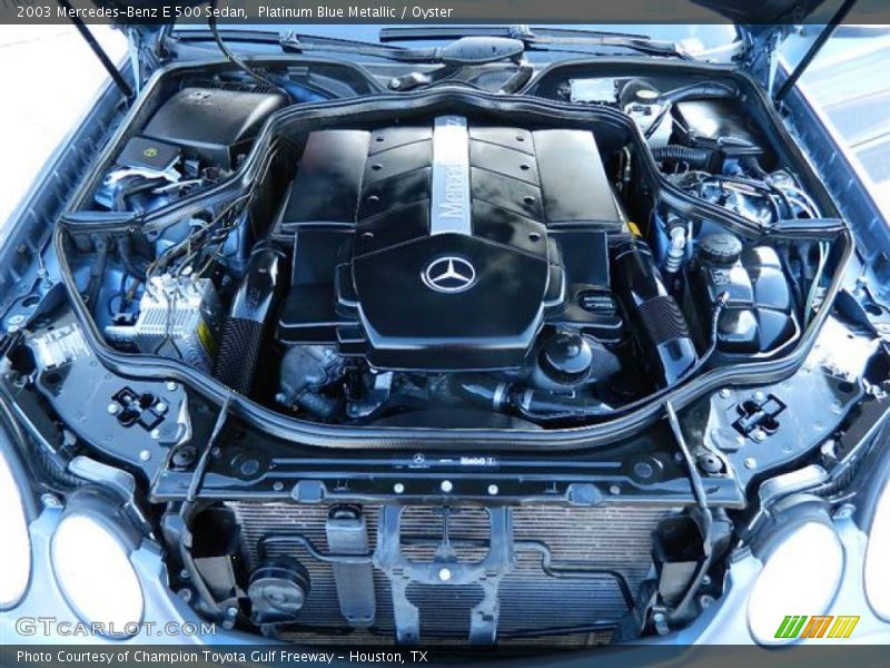 Platinum Blue Metallic / Oyster 2003 Mercedes-Benz E 500 Sedan