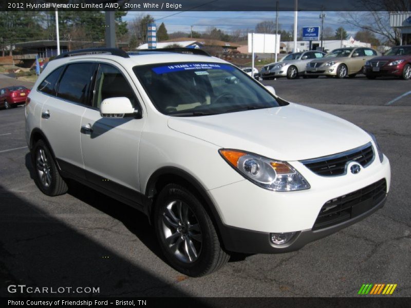Stone White / Beige 2012 Hyundai Veracruz Limited AWD