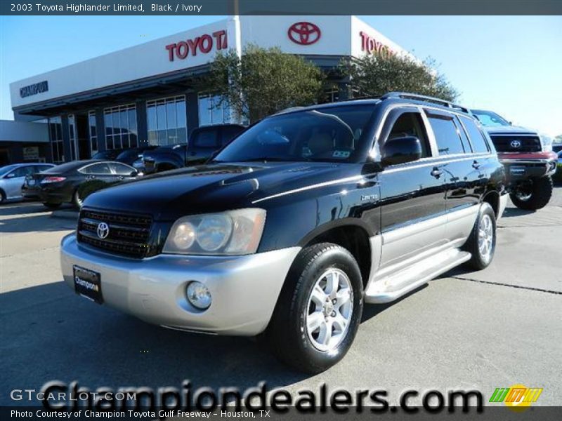 Black / Ivory 2003 Toyota Highlander Limited