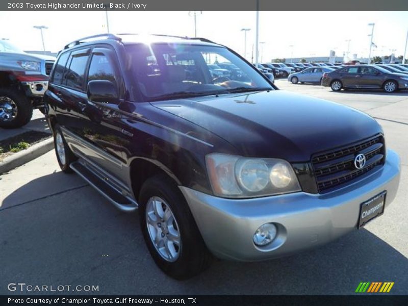 Black / Ivory 2003 Toyota Highlander Limited