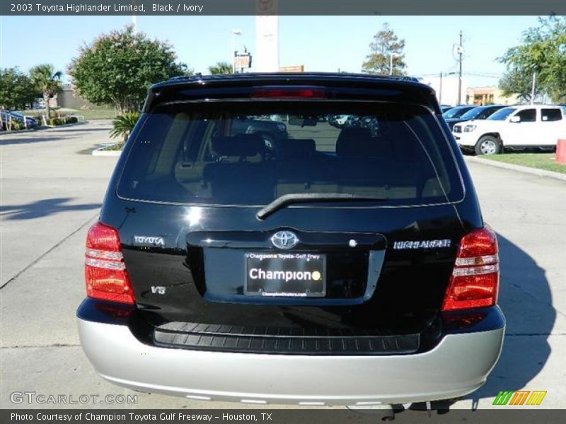 Black / Ivory 2003 Toyota Highlander Limited