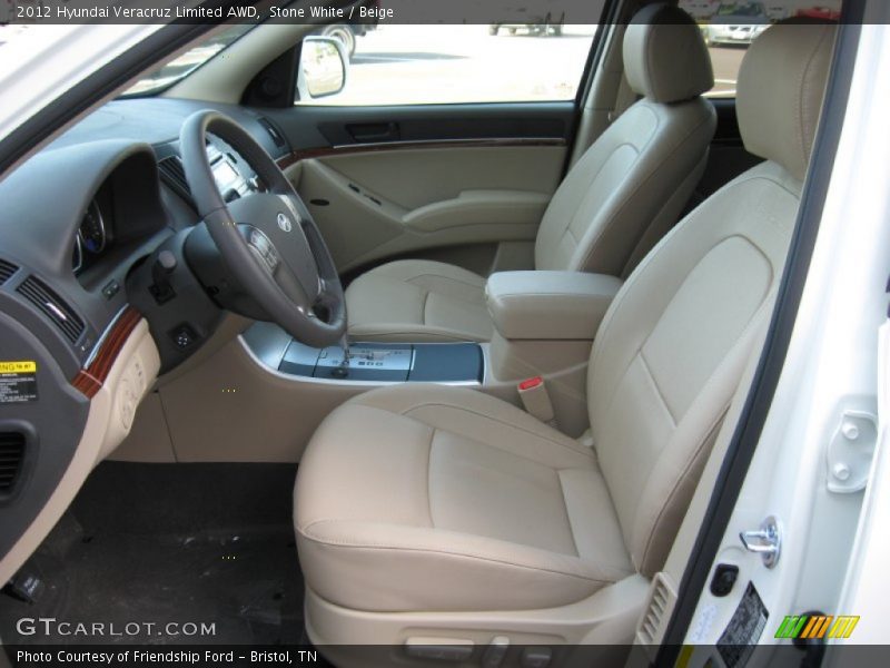  2012 Veracruz Limited AWD Beige Interior