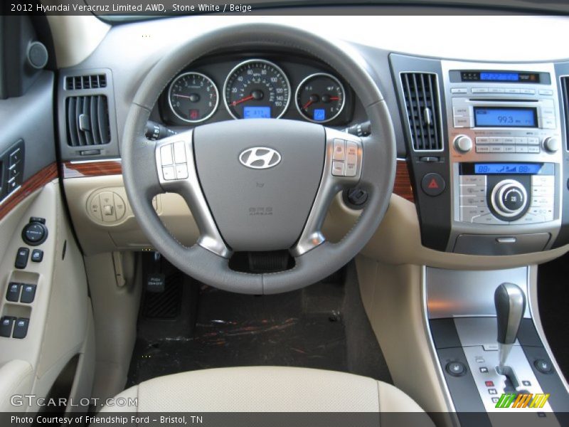 Dashboard of 2012 Veracruz Limited AWD
