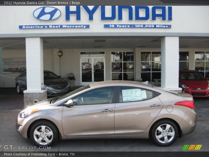 Desert Bronze / Beige 2012 Hyundai Elantra GLS