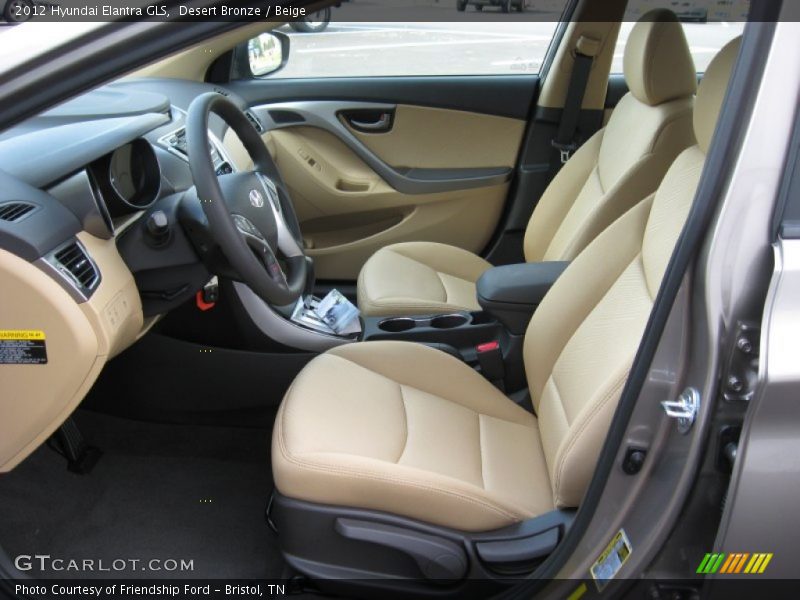 Desert Bronze / Beige 2012 Hyundai Elantra GLS